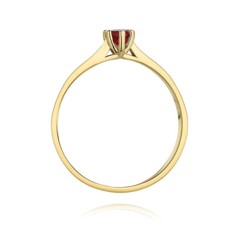 Inel Aur 9K cu Rubin 0.15 ct, imaginea 3 din 8