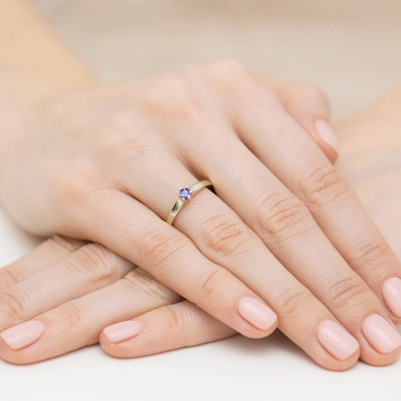Inel Aur 9K cu Tanzanit 0.15 ct, imaginea 8 din 8