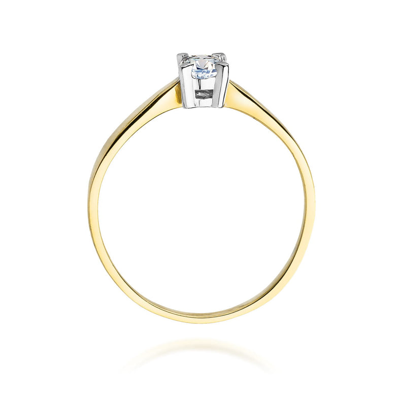Inel Aur 9K cu Diamant de Laborator 0.20 ct, imaginea 3 din 8