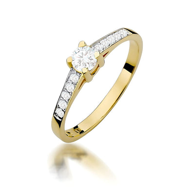 Inel Aur 9K cu Diamante de Laborator 0.45 ct