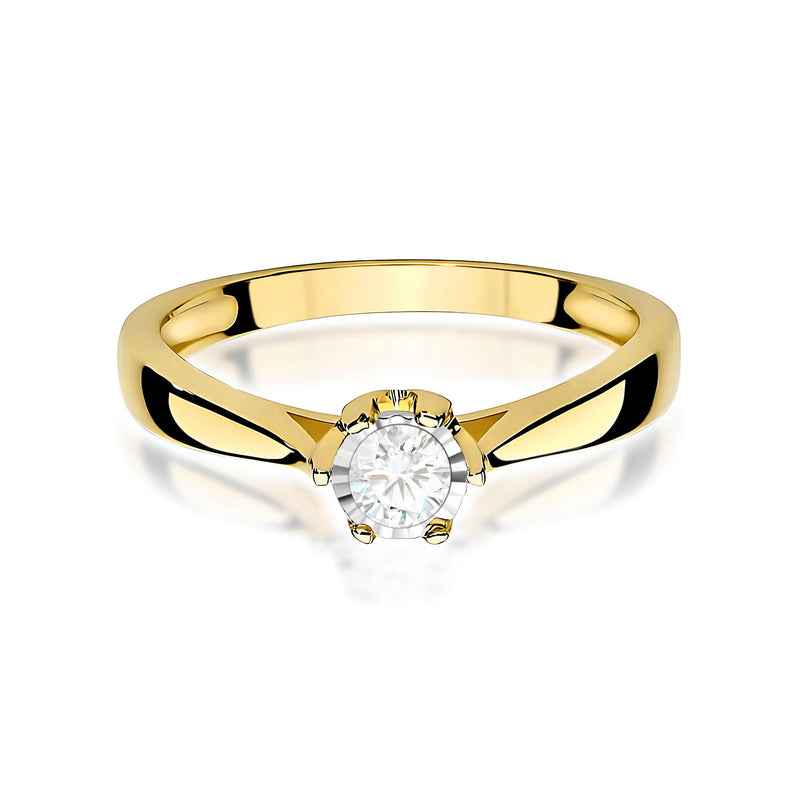 Inel Aur 9K cu Diamant de Laborator 0.20 ct, imaginea 2 din 8