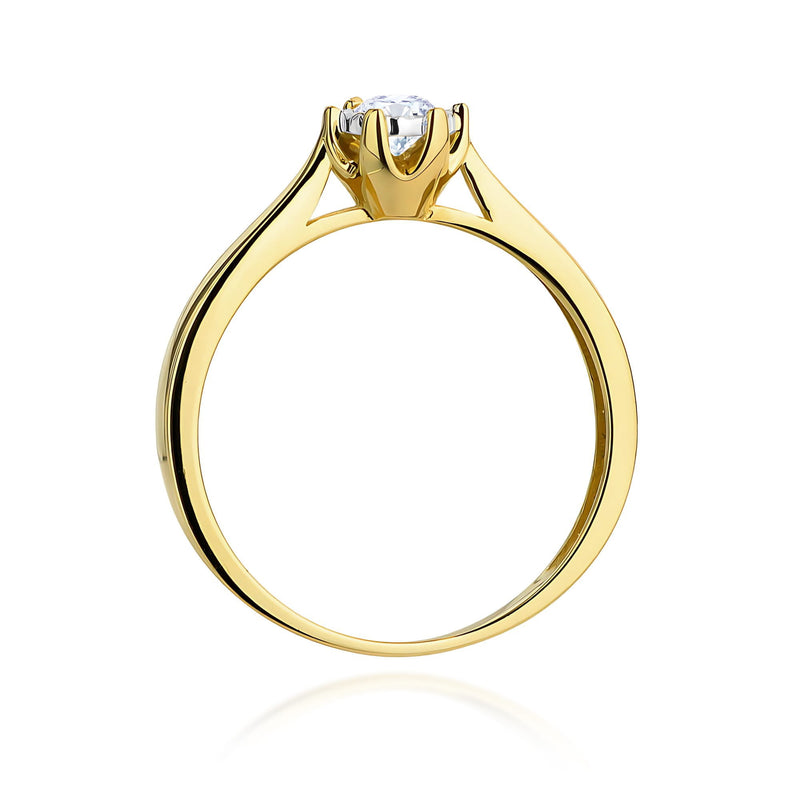 Inel Aur 9K cu Diamant de Laborator 0.20 ct, imaginea 3 din 8