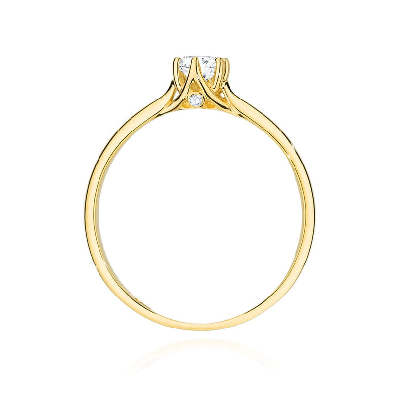 Inel Aur 9K cu Diamante de Laborator 0.21 ct, imaginea 3 din 8