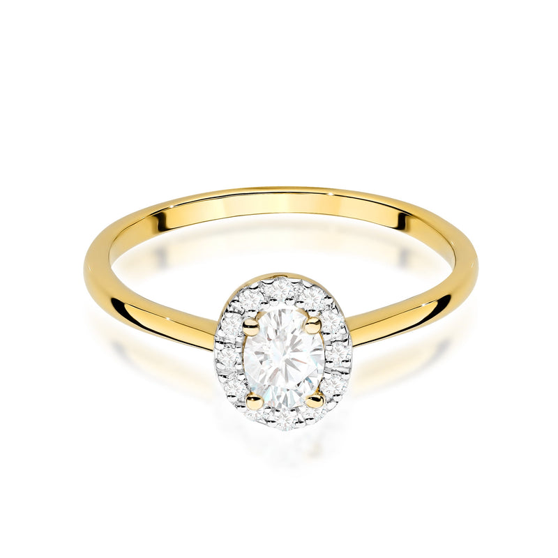 Inel Aur 9K cu Diamante Naturale 0.40 ct, imaginea 2 din 8