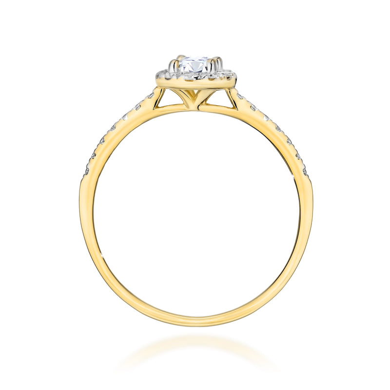 Inel Aur 9K cu Diamante Naturale 0.47 ct, imaginea 3 din 8
