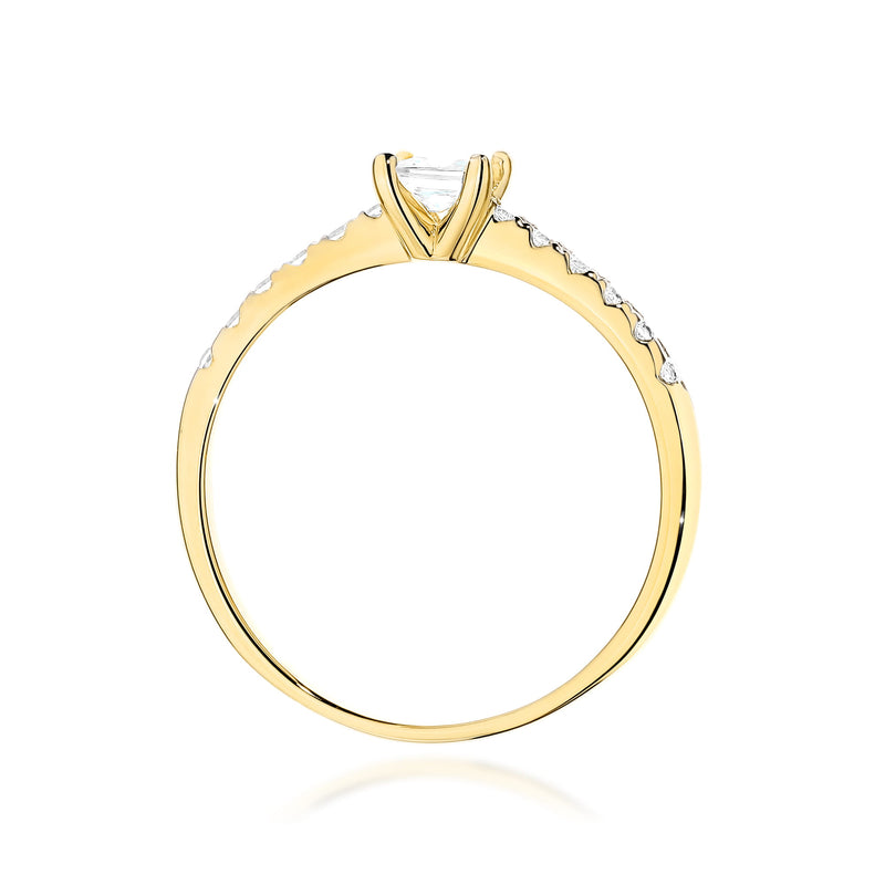 Inel Aur 9K cu Diamante Naturale 0.40 ct, imaginea 3 din 8