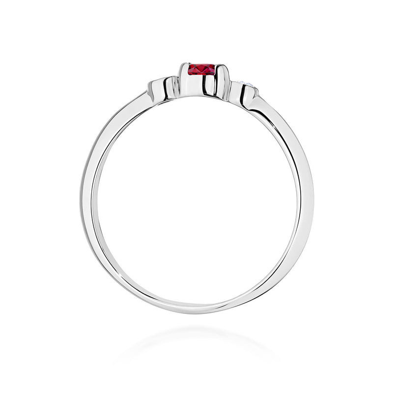 Inel Aur 9K cu Rubin 0.15 ct si Diamante Naturale 0.06 ct, imaginea 7 din 8