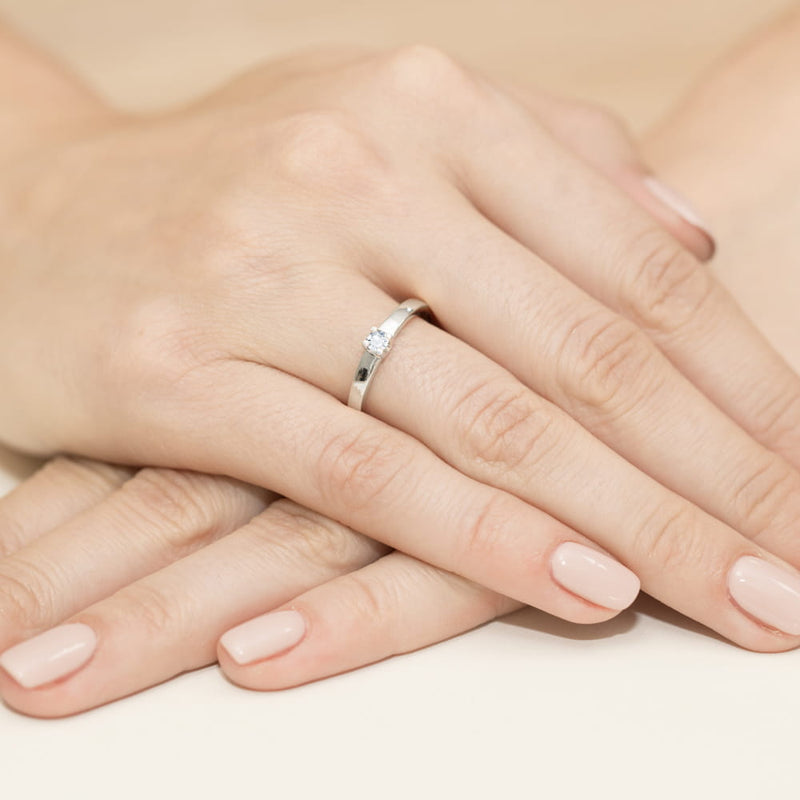 Inel Aur 9K cu Diamant Natural 0.12 ct, imaginea 8 din 8