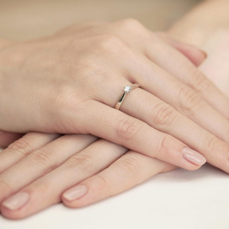 Inel Aur 9K cu Diamant Natural 0.12 ct, imaginea 8 din 8