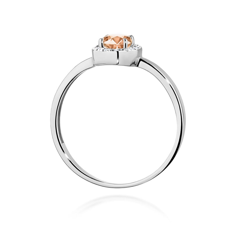 Inel Aur 9K cu Morganit 0.40 ct si Diamante Naturale 0.08 ct, imaginea 7 din 8
