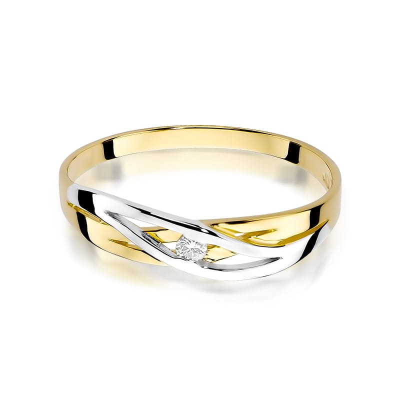 Inel Aur 9K cu Diamant Natural 0.04 ct, imaginea 2 din 8