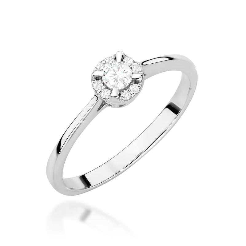 Inel Aur 9K cu Diamante Naturale 0.14 ct, imaginea 5 din 8