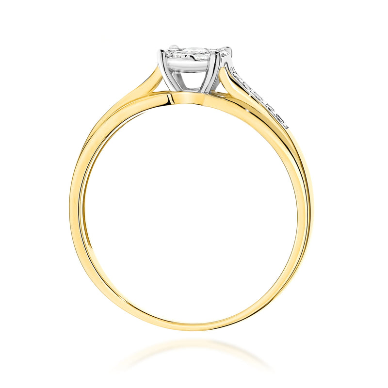 Inel Aur 9K cu Diamante Naturale 0.20 ct, imaginea 3 din 8