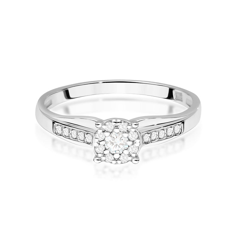Inel Aur 9K cu Diamante Naturale 0.20 ct, imaginea 6 din 8