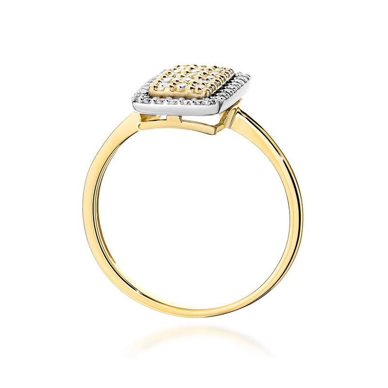 Inel Aur 9K cu Diamante Naturale 0.27 ct, imaginea 3 din 8