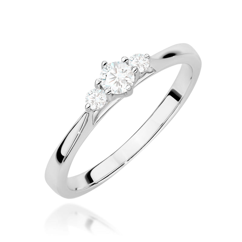 Inel Aur 9K cu Diamante Naturale 0.19 ct, imaginea 5 din 8
