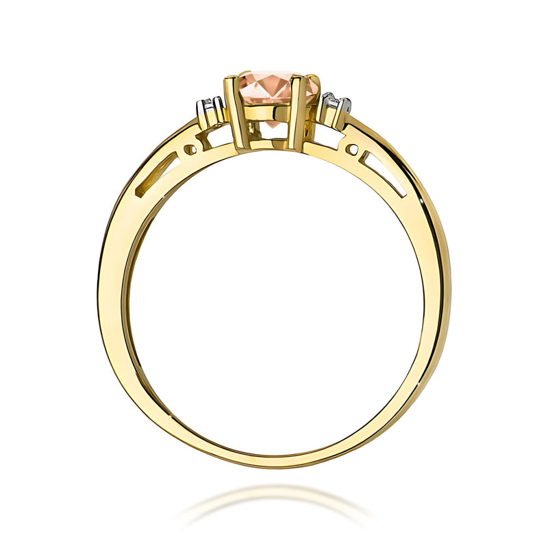 Inel Aur 9K cu Morganit 0.40 ct, imaginea 3 din 8