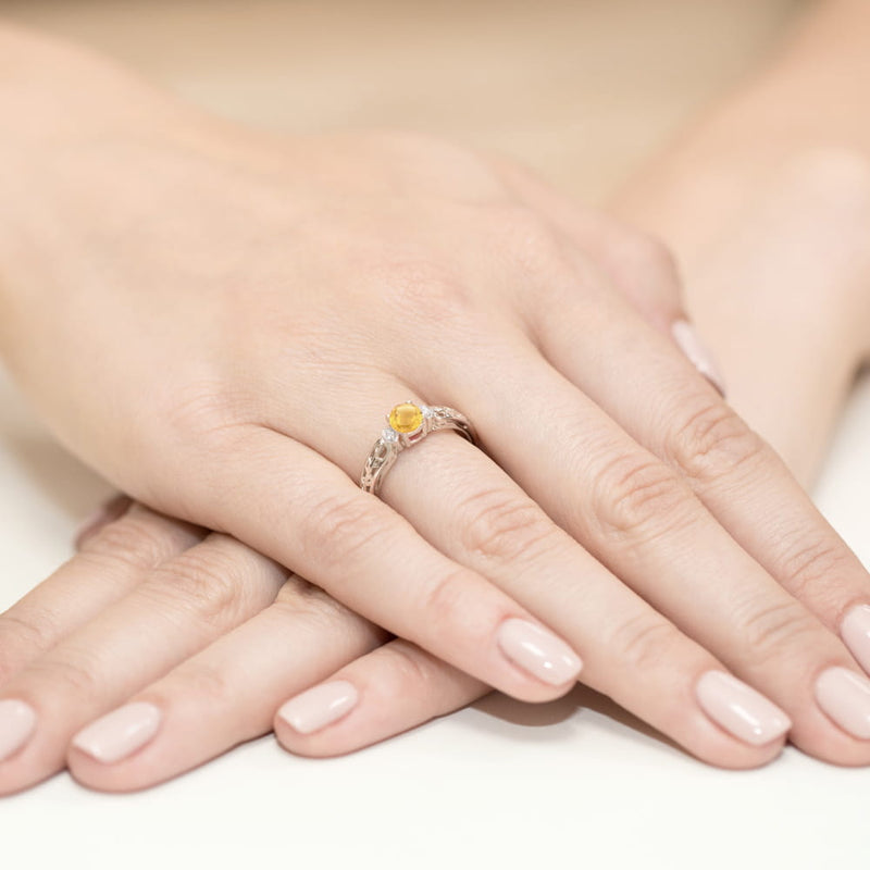 Inel Aur 9K cu Citrin 0.50 ct, imaginea 8 din 8