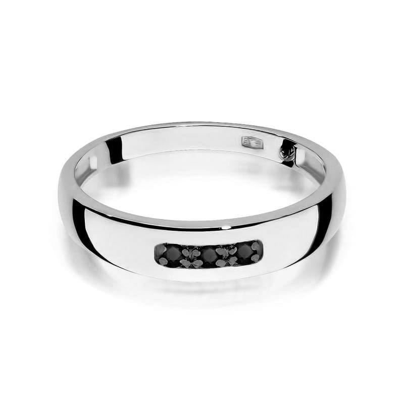 Inel Aur 9K cu Diamante Naturale Negre 0.04 ct, imaginea 6 din 8