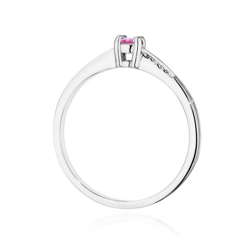 Inel Aur 9K cu Topaz Swiss 0.15 ct si Diamante Naturale 0.04 ct, imaginea 7 din 8