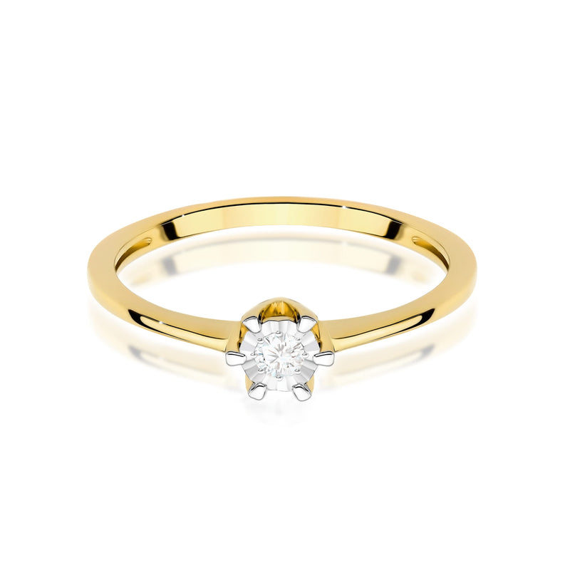 Inel Aur 9K cu Diamant Natural 0.03 ct, imaginea 2 din 8
