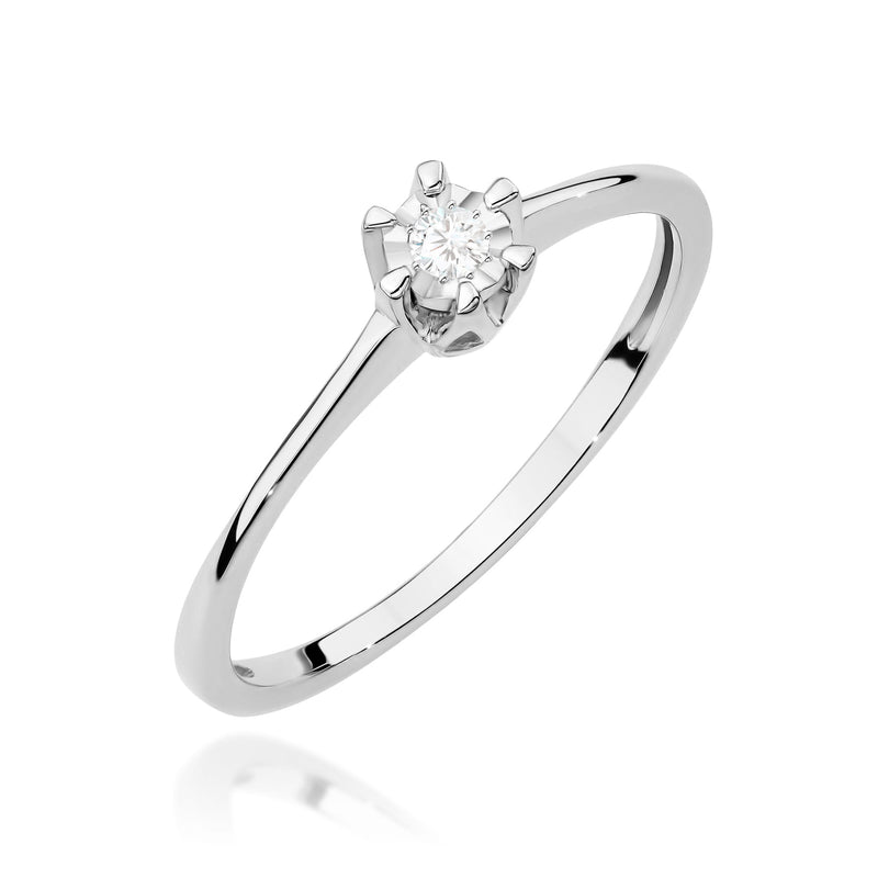 Inel Aur 9K cu Diamant Natural 0.03 ct, imaginea 5 din 8