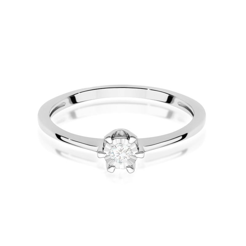 Inel Aur 9K cu Diamant Natural 0.03 ct, imaginea 6 din 8