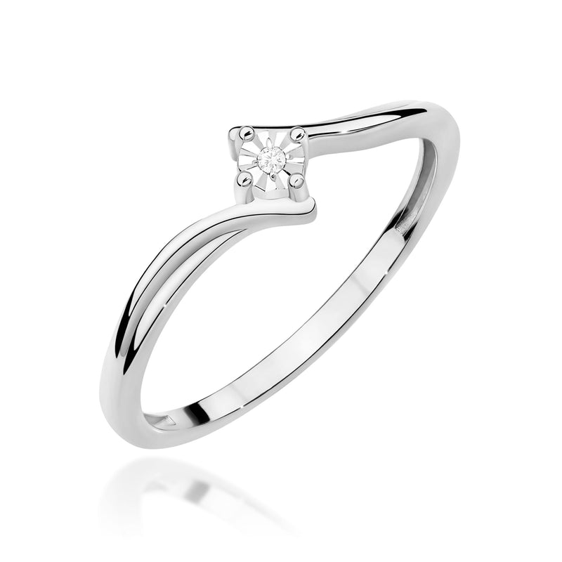 Inel Aur 9K cu Diamant Natural 0.01 ct, imaginea 5 din 8