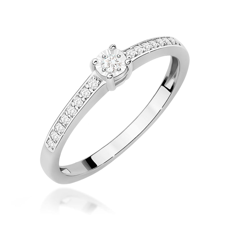 Inel Aur 9K cu Diamante Naturale 0.11 ct, imaginea 5 din 8