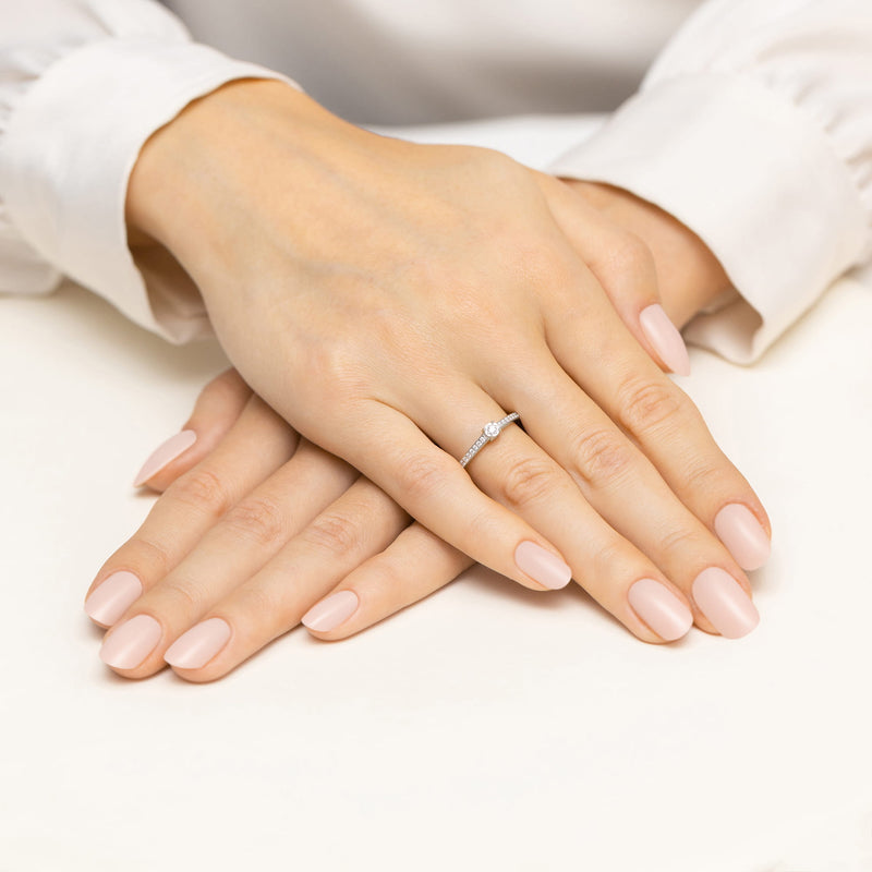 Inel Aur 9K cu Diamante Naturale 0.11 ct, imaginea 8 din 8