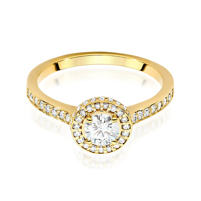 Inel Aur 9K cu Diamante de Laborator 0.87 ct, imaginea 2 din 6