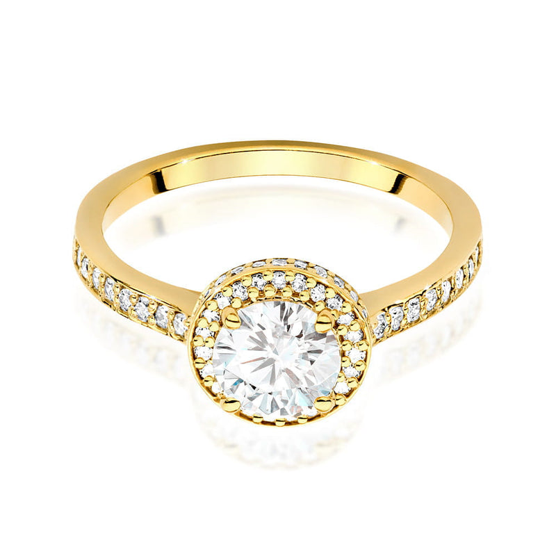 Inel Aur 9K cu Diamante de Laborator 1.08 ct, imaginea 2 din 6