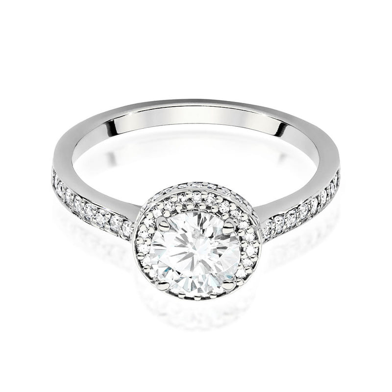 Inel Aur 9K cu Diamante de Laborator 1.08 ct, imaginea 5 din 6