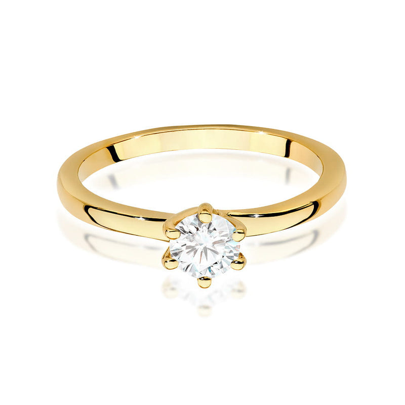 Inel Aur 9K cu Diamant de Laborator 0.40 ct, imaginea 2 din 6