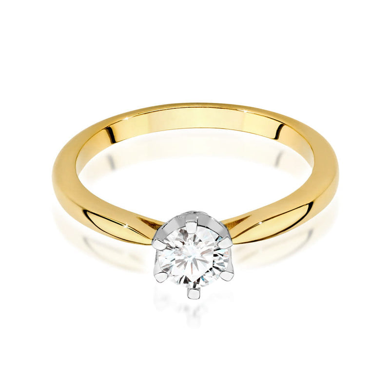 Inel Aur 9K cu Diamante de Laborator 0.46 ct, imaginea 2 din 6