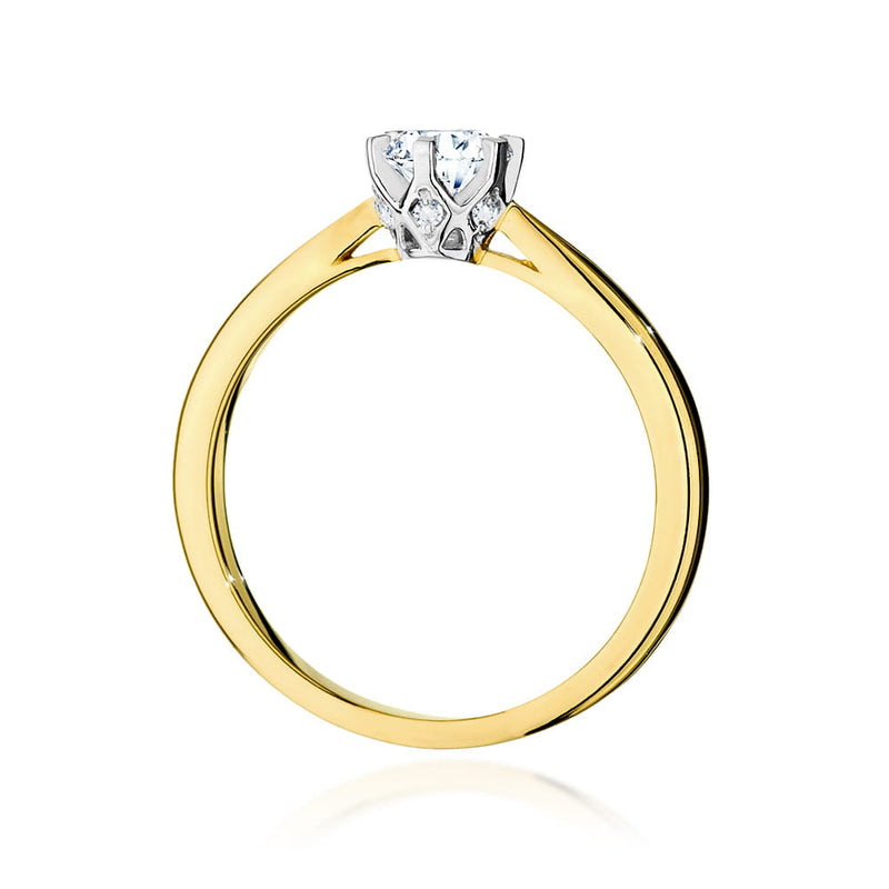 Inel Aur 9K cu Diamante de Laborator 0.46 ct, imaginea 3 din 6