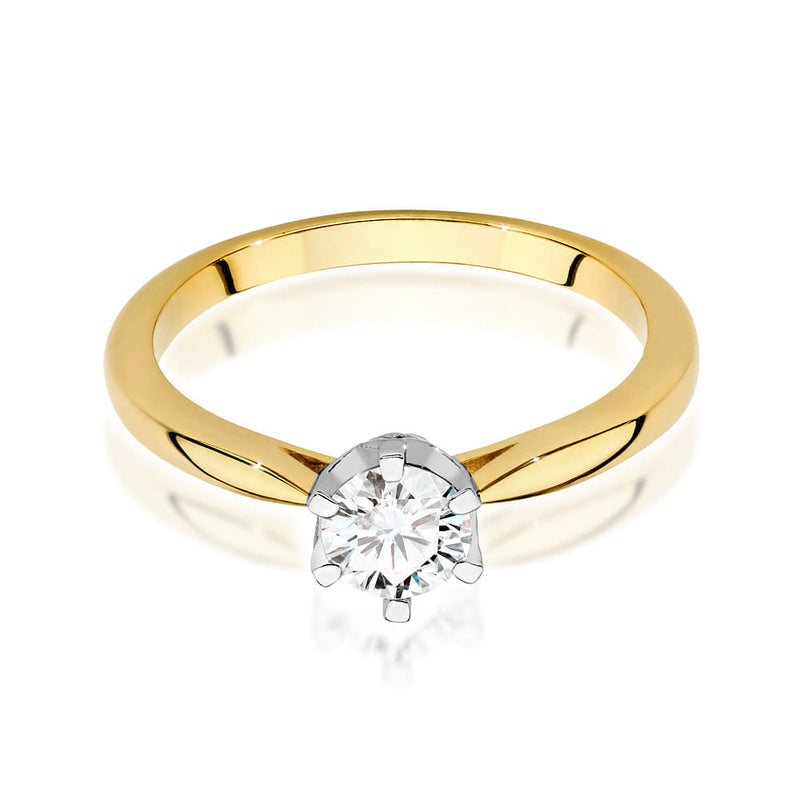 Inel Aur 9K cu Diamante de Laborator 0.56 ct, imaginea 2 din 6