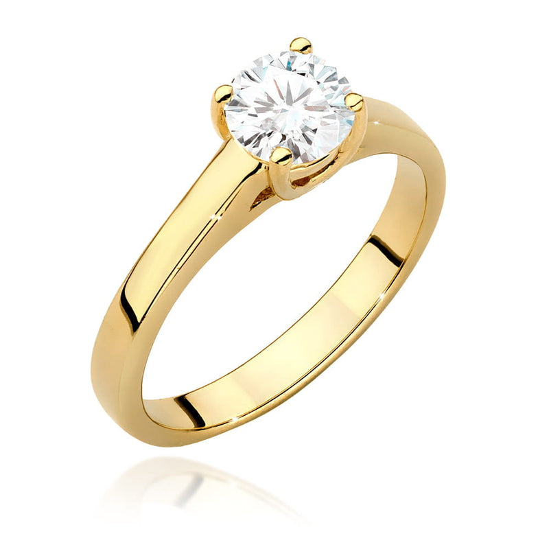 Inel Aur 9K cu Diamant de Laborator 0.70 ct — Aur galben