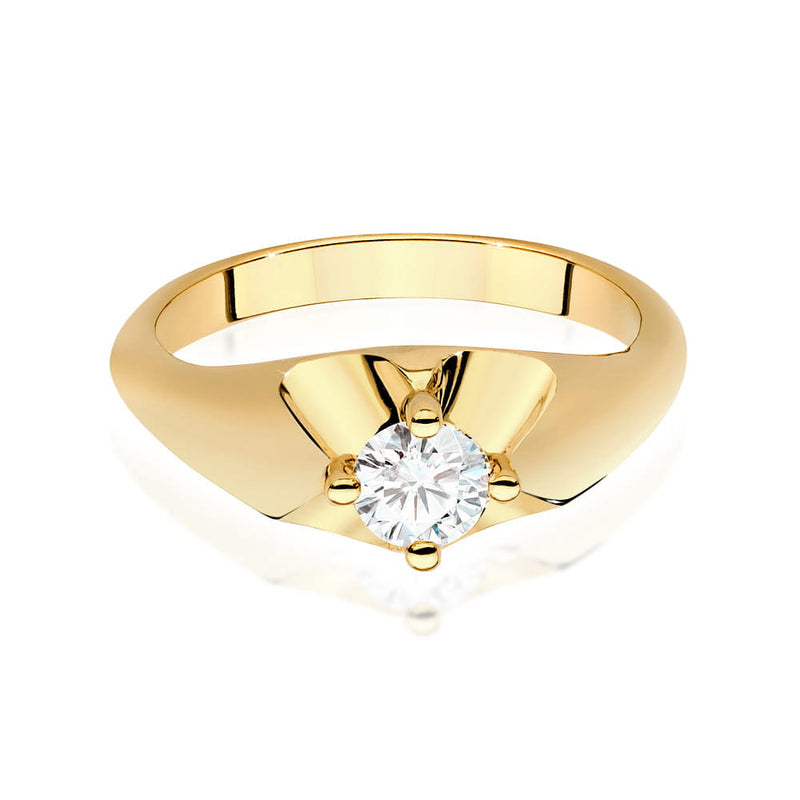 Inel Aur 9K cu Diamant de Laborator 0.40 ct, imaginea 2 din 6