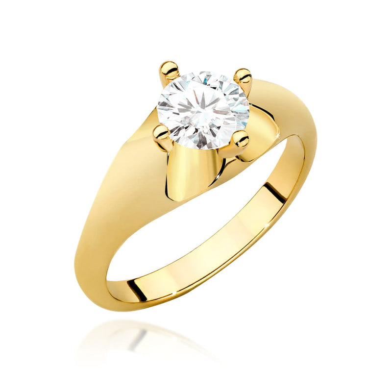 Inel Aur 9K cu Diamant de Laborator 0.70 ct — Aur galben