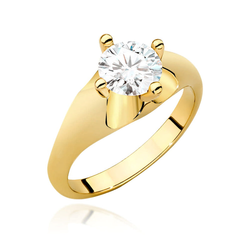 Inel Aur 9K cu Diamant de Laborator 1.00 ct — Aur galben