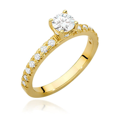 Inel Aur 9K cu Diamante de Laborator 0.64 ct