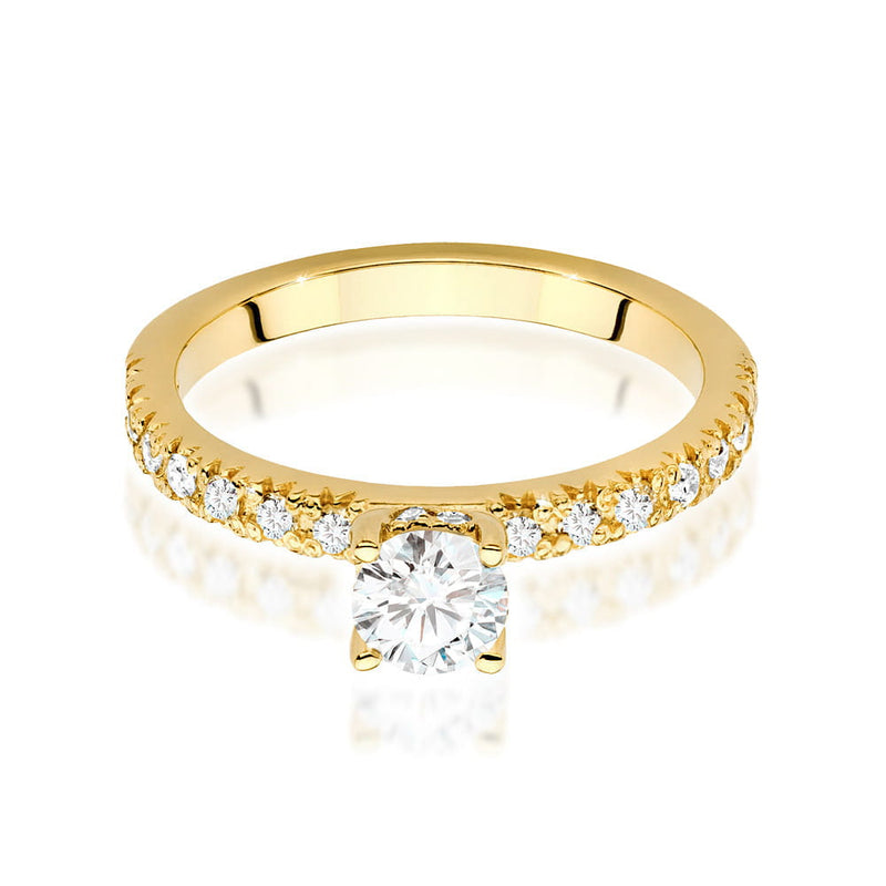 Inel Aur 9K cu Diamante de Laborator 0.64 ct, imaginea 2 din 6