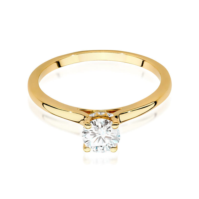 Inel Aur 9K cu Diamante de Laborator 0.56 ct, imaginea 2 din 6