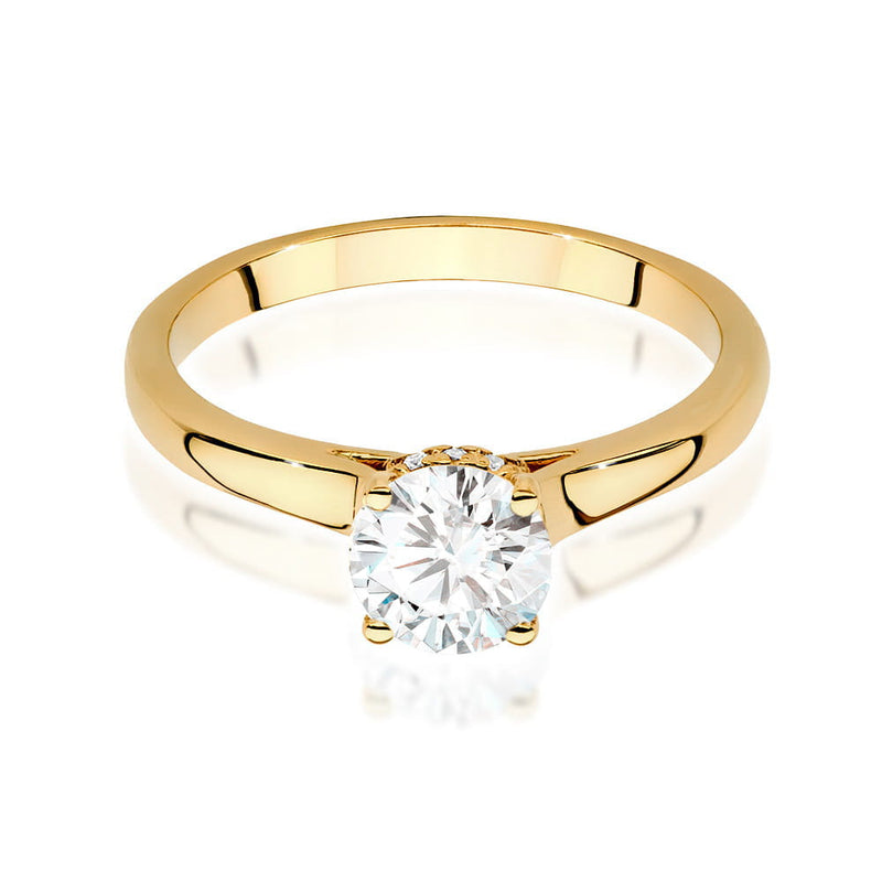 Inel Aur 9K cu Diamante de Laborator 0.76 ct, imaginea 2 din 6