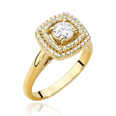 Inel Aur 9K cu Diamante de Laborator 0.68 ct