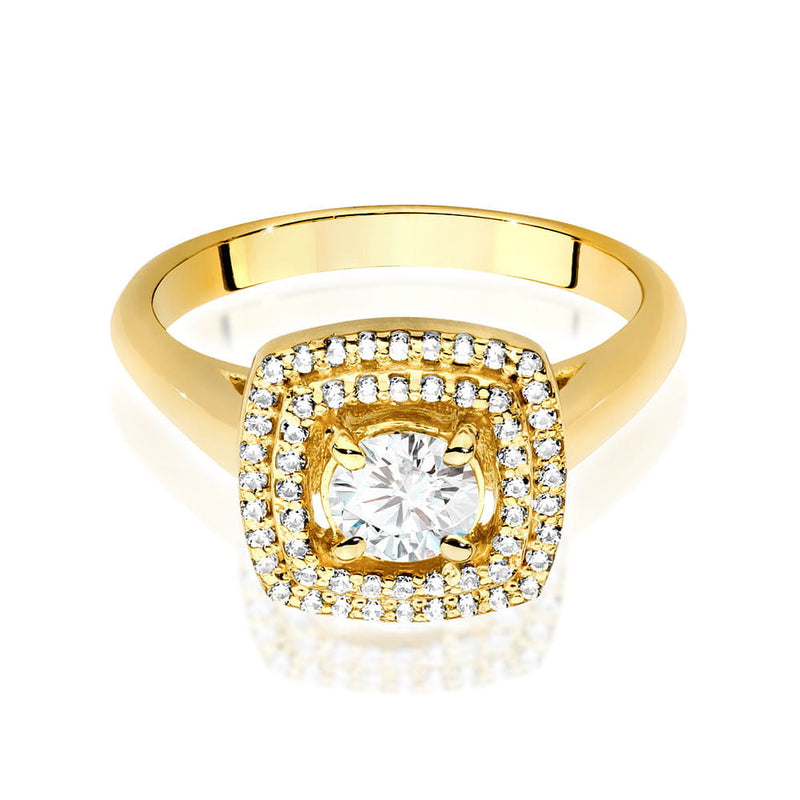 Inel Aur 9K cu Diamante de Laborator 0.68 ct, imaginea 2 din 6