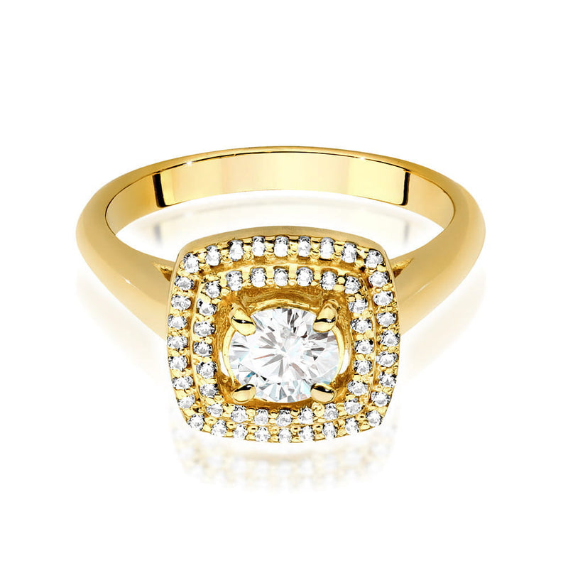 Inel Aur 9K cu Diamante de Laborator 0.78 ct, imaginea 2 din 6