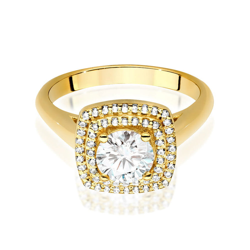 Inel Aur 9K cu Diamante de Laborator 0.98 ct, imaginea 2 din 6