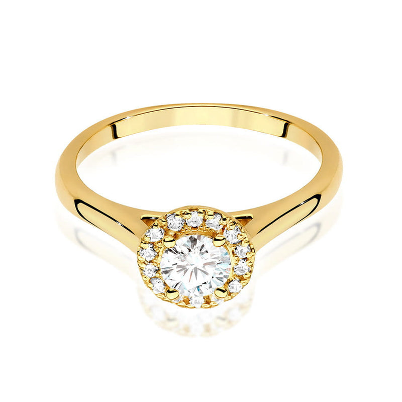 Inel Aur 9K cu Diamante de Laborator 0.52 ct, imaginea 2 din 6